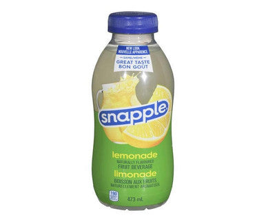 Snapple Drink Lemonade 473 ML/16 ounces (12/Case) Refreshing Tart & Tangy Beverage