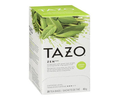 Tazo Tea Bag Green Zen 1.4 oz/20 CT (6/Case) Perfect for Mindful Moments