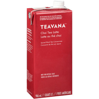 Starbucks Teavana Chai Tea Concentrate - 32 OZ (Pack of 6) | Sweet and Spicy Blend of Black Tea