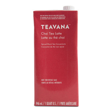 Starbucks Teavana Chai Tea Concentrate - 32 OZ (Pack of 6) | Sweet and Spicy Blend of Black Tea