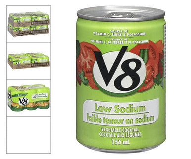 V8 Juice Vegetable Low-Sodium 156 ML/5.2 ounces (48/Case)