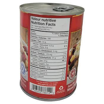 Clic Salad Bar Mixed Beans, 12 x 540 mL - Wholesome and Flavorful Bean Medley