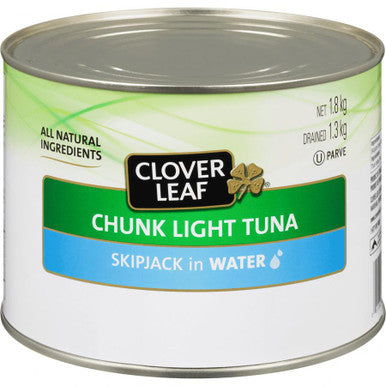 CLOVER LEAF Chunk Light Canned Tuna In Water Bulk Food Service 1.8 kg/3.96 Lbs (6/Case)