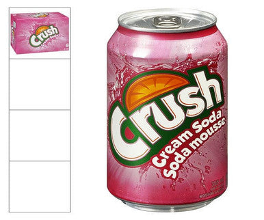 Crush Soda Cream Soda Can 355 ML/12 ounces (12/Case) Dreamy & Creamy Flavor