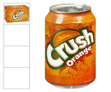 Crush Soda Orange 355 ML/12 ounces (12/Case) Brilliant Burst of Orange Flavor