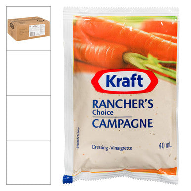Kraft Creamy Ranch Dressing, Portion | 40ML/Unit, 100 Units/Case