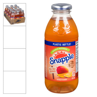 Snapple Mango Madness Drink, Polyethylene | 473ML/Unit, 12 Units/Case