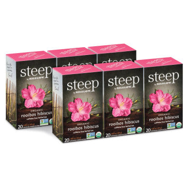 Bigelow's Steep: Organic Rooibos Hibiscus Tea Bags - 20-Count (6/CASE)
