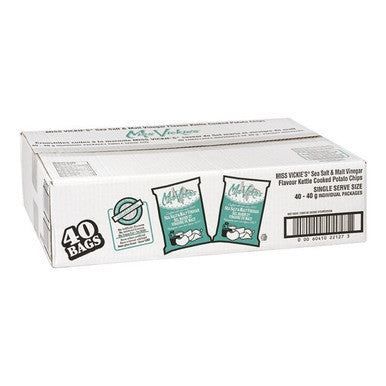 Miss Vickies Sea Salt & Malt Vinegar Potato Chips | 40G/Unit, 40 Units/Case