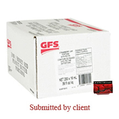Gordon Choice GFS Strawberry Jam, With Pectin, Portion | 16ML/Unit, 200 Units/Case