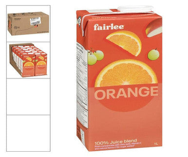 Fairlee Juices Juice Orange Blend 1 L/33 ounces (12/Case) - Canadian Made