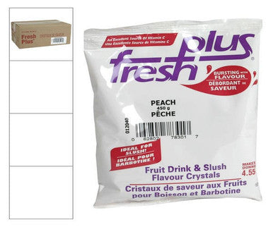 Fresh Plus Drink Crystal Peach 450 GM/12 LBS (12/Case) - Canadian Made