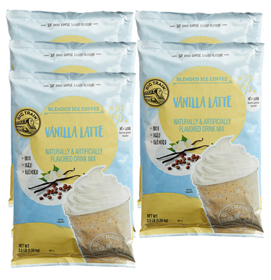 Big Train 3.5 lb. Vanilla Latte Blended Ice Coffee Mix 5 Pack