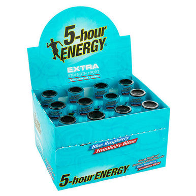 5-hour ENERGY Blue Raspberry Shot, 57 mL, 12-count - Quick and Convenient Energy Boost