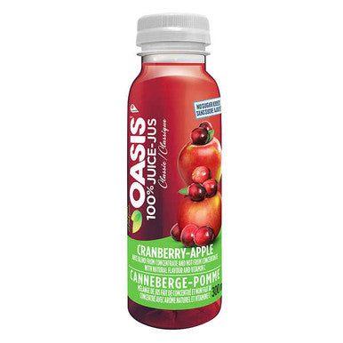 Oasis Cranberry Apple Juice, 100 Percent, Pet | 300ML/Unit, 24 Units/Case