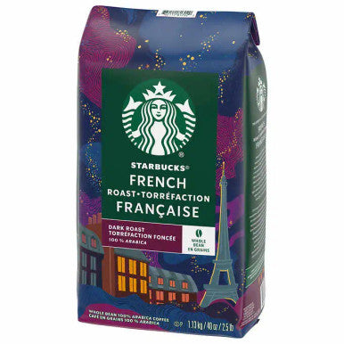 Starbucks French Roast Whole Bean Coffee 1.13kg- (2 Pack)