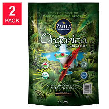 Zavida Organica Dark Coffee - 2 x 907 g - Bold and Organic Coffee Experience