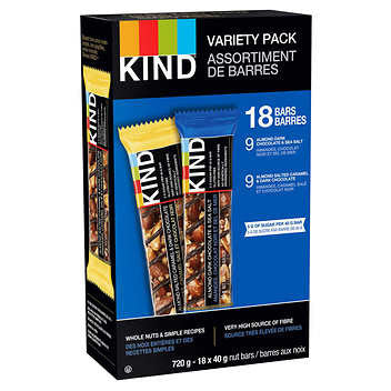 KIND Bars Variety Pack, 18 × 40 g (1.4 oz)