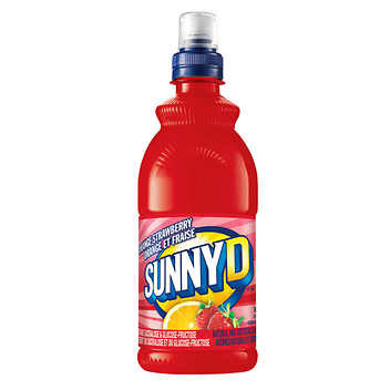 Sunny D Orange Strawberry - 12-Pack, 500 mL Each - Fruity Fusion Refreshment