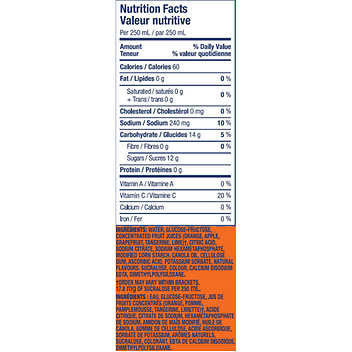 Sunny D Tangy Original - 12-Pack, 500 mL Each - Zesty Citrus Refreshment