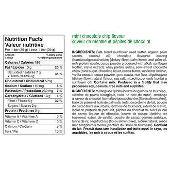 Love Good Fats Mint Chocolate Chip Snack Bars - 2 Packs, 468g Total