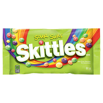 Skittles Sour Candy 24-Count - Tangy and Colorful Fruit-flavored Candies