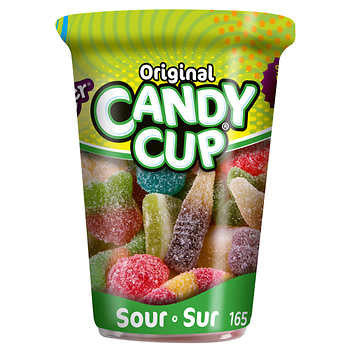 Huer Sour Candy Cups 6 × 165 g - Assorted Sour Candy Delights in Convenient Cups