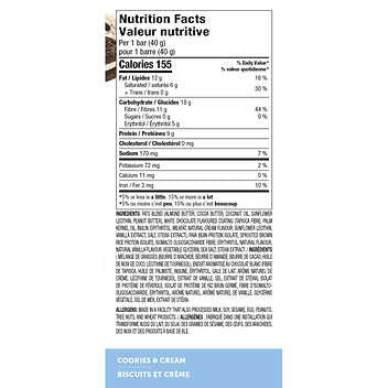 No Sugar Keto Bar Cookies and Cream 2-Pack - Low Carb, High Protein Snack
