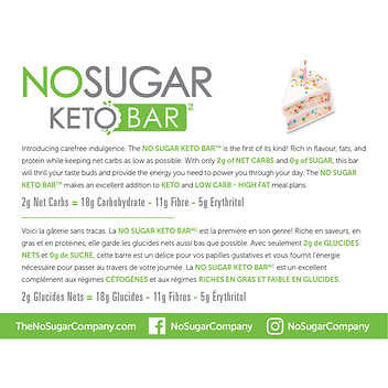 No Sugar Keto Bar Birthday Cake 2-Pack - Sugar-Free Indulgence for Your Celebrations