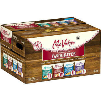 Miss Vickie's Potato Chips Variety Pack - 36 Bags, 24g Each - Savory Snack Assortment