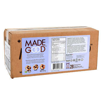 MadeGood Mixed Berry Granola Minis - 28 Packs, 24g Each - Burst of Berry Goodness
