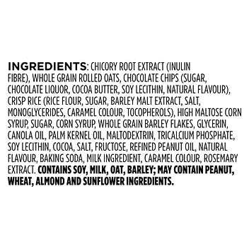 Fibre 1 Chewy Bars Oats & Chocolate - 30 Bars, 35g Each - Satisfying Blend of Fiber and Flavor