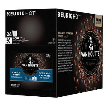 Van Houtte French Dark Roast Coffee K-Cup Pods - 96 Pods - Bold and Intense Coffee Experience