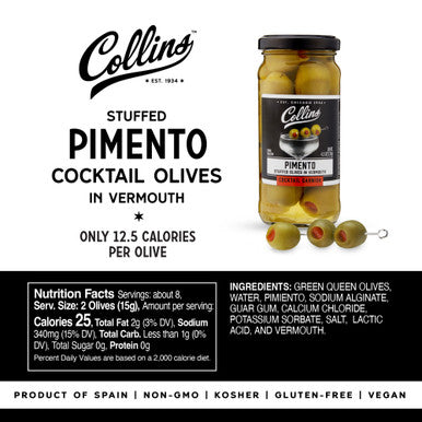 4.5 oz. Pimento Cocktail Olives in Vermouth