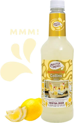 Master of Mixes 1 Liter Premium Tom Collins Mix - Refreshingly Sweet (12/Case)