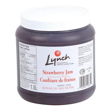 Lynch Strawberry Jam With Pectin 1.5 LT (6/Case) - 3.3 lbs- Canadian Made
