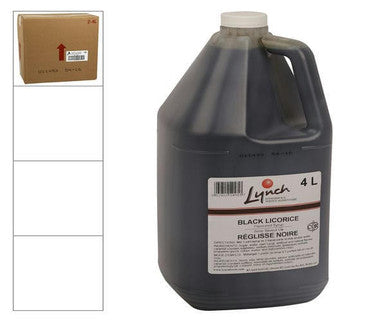 Lynch Syrup Drink Black Licorice 4LT/1.05 Gallon (2/Case) - Canadian Made