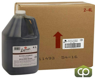 Lynch Syrup Drink Black Licorice 4LT/1.05 Gallon (2/Case) - Canadian Made