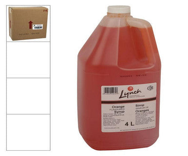 Lynch Syrup Orange Milkshake 4 LTR/1.05 Gallon (2/Case) - Canadian Made