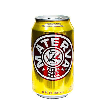Materva Yerba Mate Soda 12 oz (24-Case) - Sweet Carbonated Delight Infused with Cuban Yerba Mate