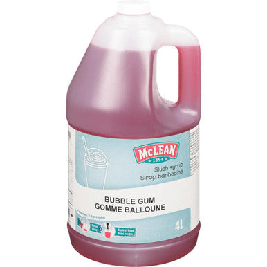 McLean Slushy Syrup Concentrate - Bubble Gum 4L