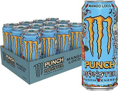 MONSTER ENERGY Punch Mango Loco 473 ml | 12.48 lbs | 12/Case