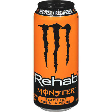 MONSTER ENERGY Rehab Peach Tea 458 ml | 12.09 lbs | 12/Case