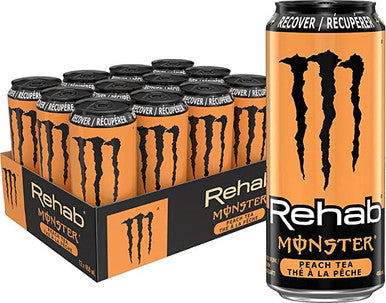 MONSTER ENERGY Rehab Peach Tea 458 ml | 12.09 lbs | 12/Case