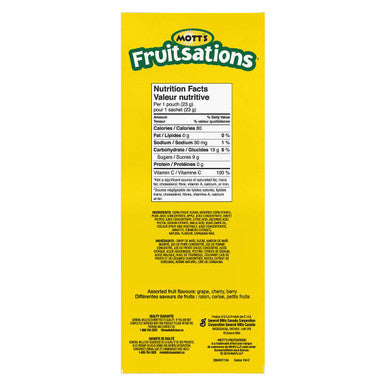 Mott’s Fruitsations Assorted Fruit Shapes 68 × 22.6g