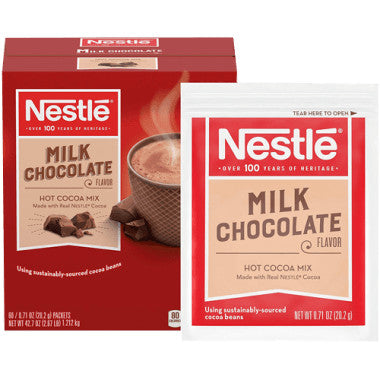 Nestle Milk Chocolate Hot Cocoa Mix Packet 60 Count - 6/Case | Smooth and Creamy