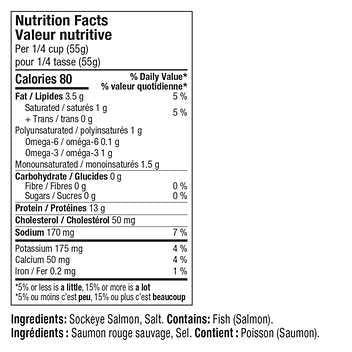 Ocean's Wild Sockeye Salmon, 4 x 213 g - Rich and Nutrient-Packed Seafood