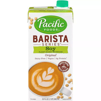 Pacific Foods Barista Series Soy Original, 946ml | 12/Case | Pallet Of 60 Cases