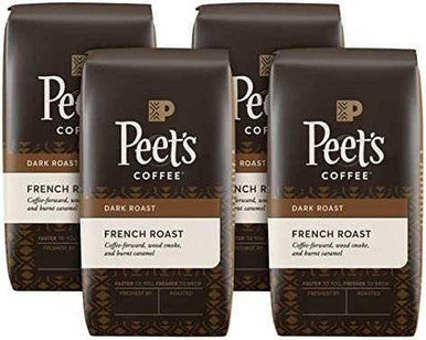 Peet's Whole bean Coffee French Roast 1 lb, 4-pack