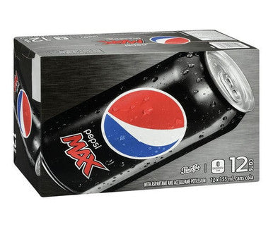Pepsi Zero Sugar Soda Bold Cola Flavor 355 ML/12 ounces (12/Case)